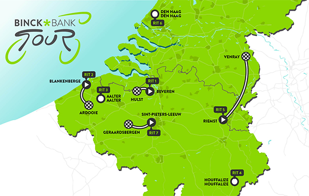 2019 BinckBankc Tour Map